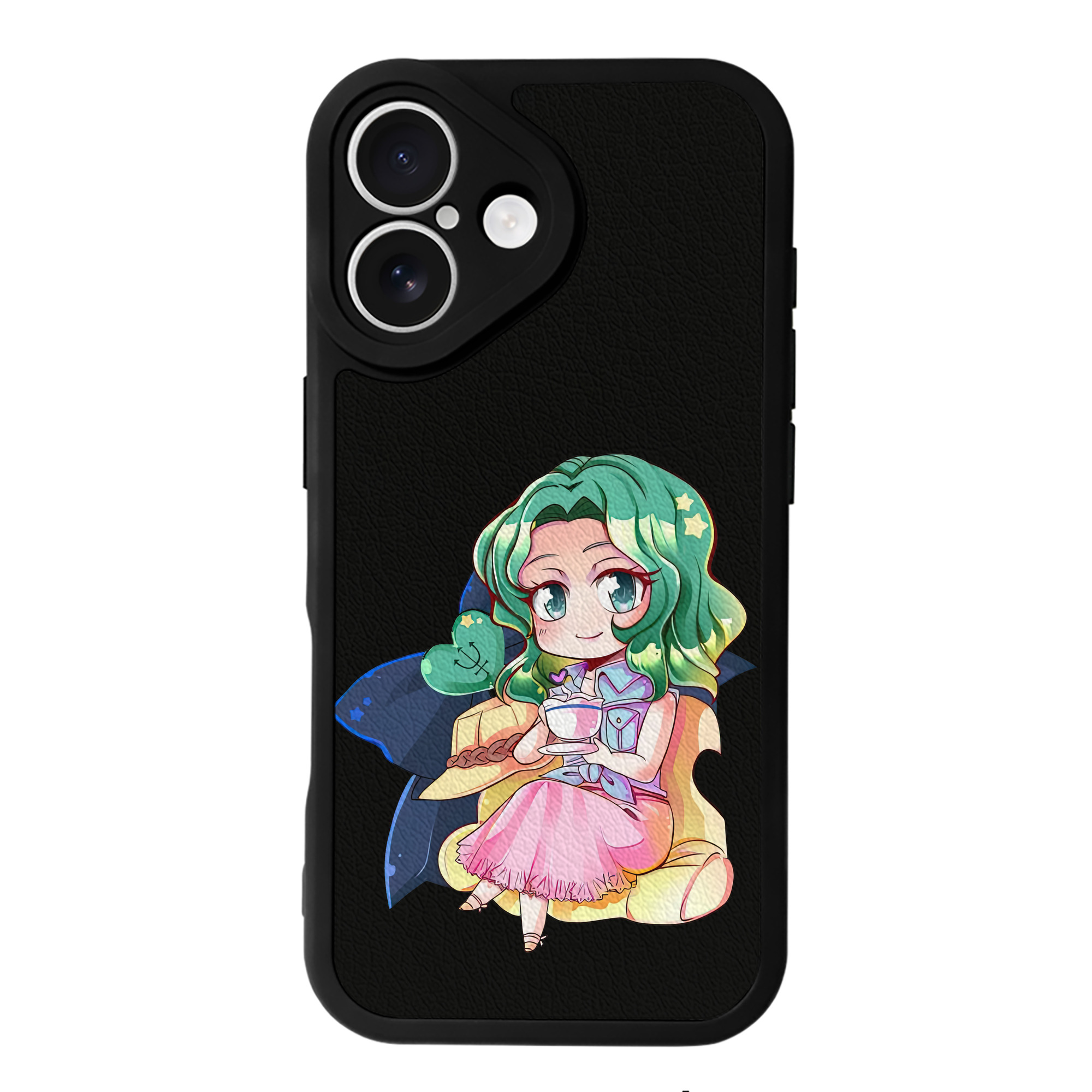 （画像用） 美少女戦士セーラームーン 海王 みちる（かいおう みちる） Sailor Moon Kaiou Michiru 【iPhone 16シリーズ対応】シリコンスマホケース（レザー調） 材質：シリコン